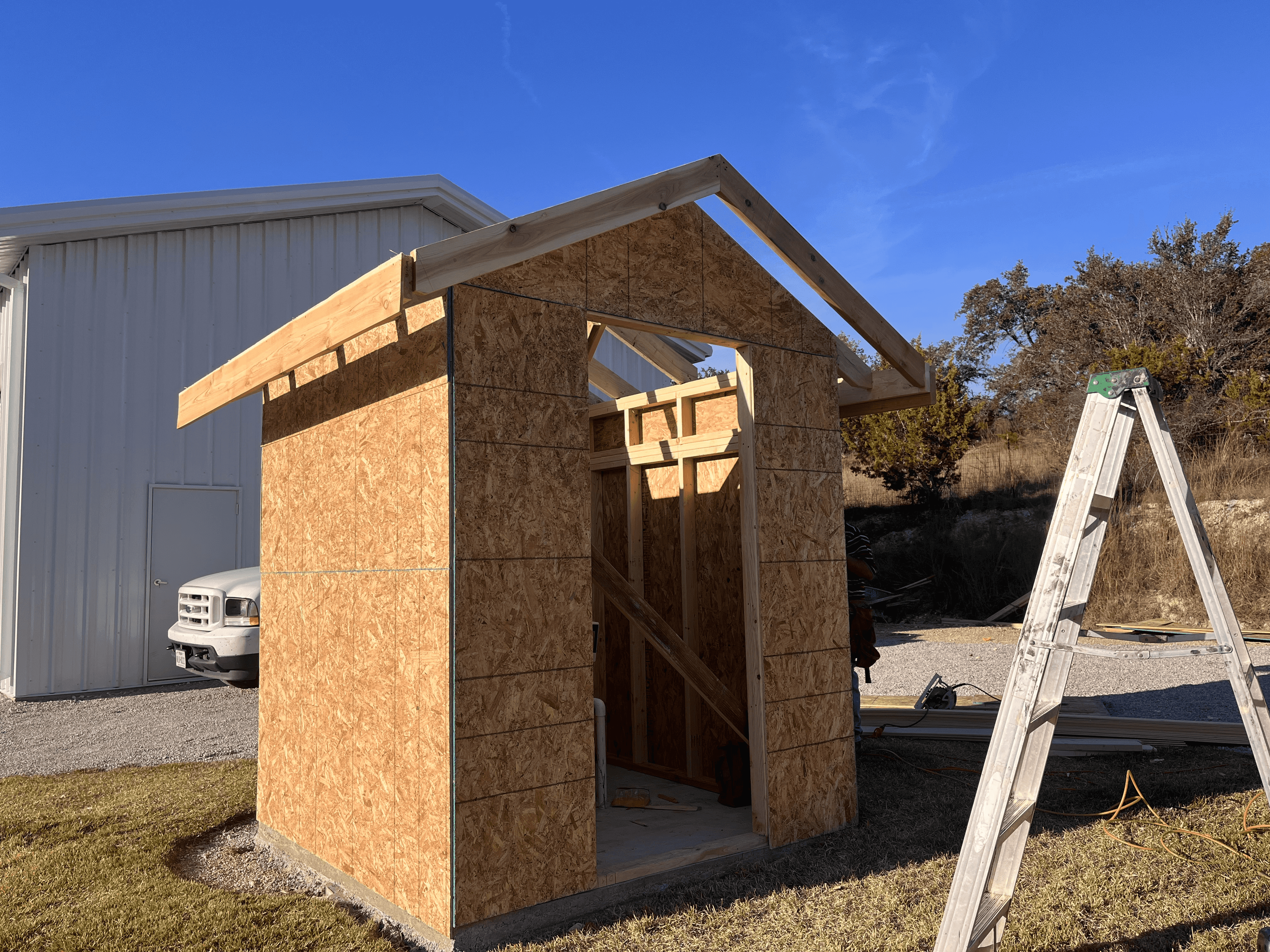 custom shed before